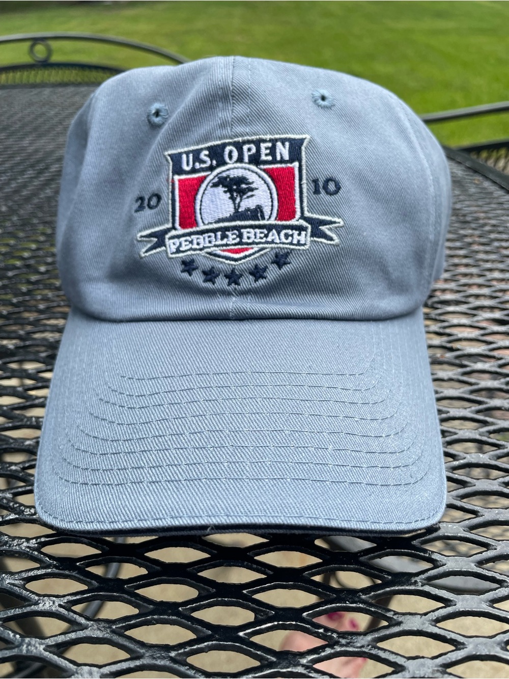 US Open Pebble Beach 2010 Golf Cap Hat NWOT Grey Red White & Blue